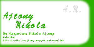 ajtony mikola business card